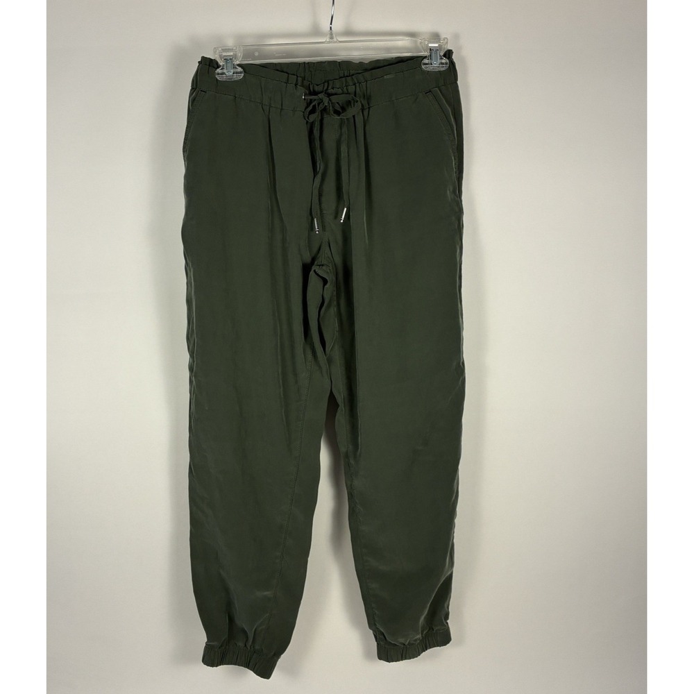 Tommy Hilfiger Lightweight Jogger Pants Women's Small Olive Green Drawstring